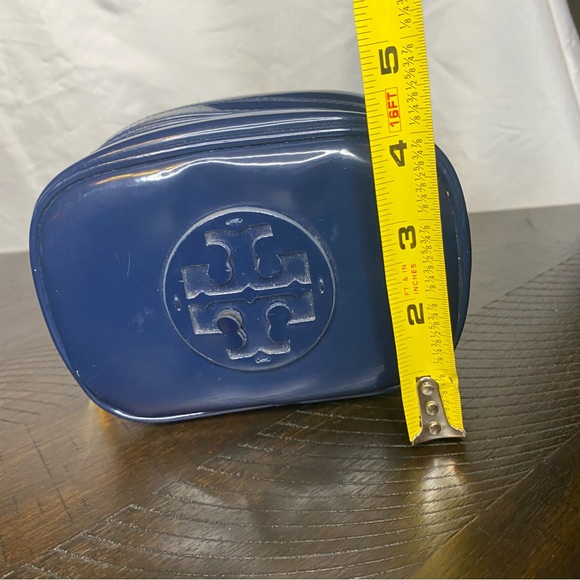 Tory Burch Glossy Blue Pouch - Picture 3 of 6
